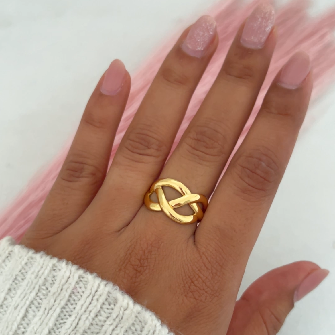 Sleek Interlace Ring
