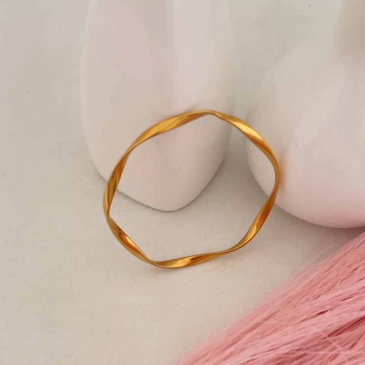 Golden Twist Bangle