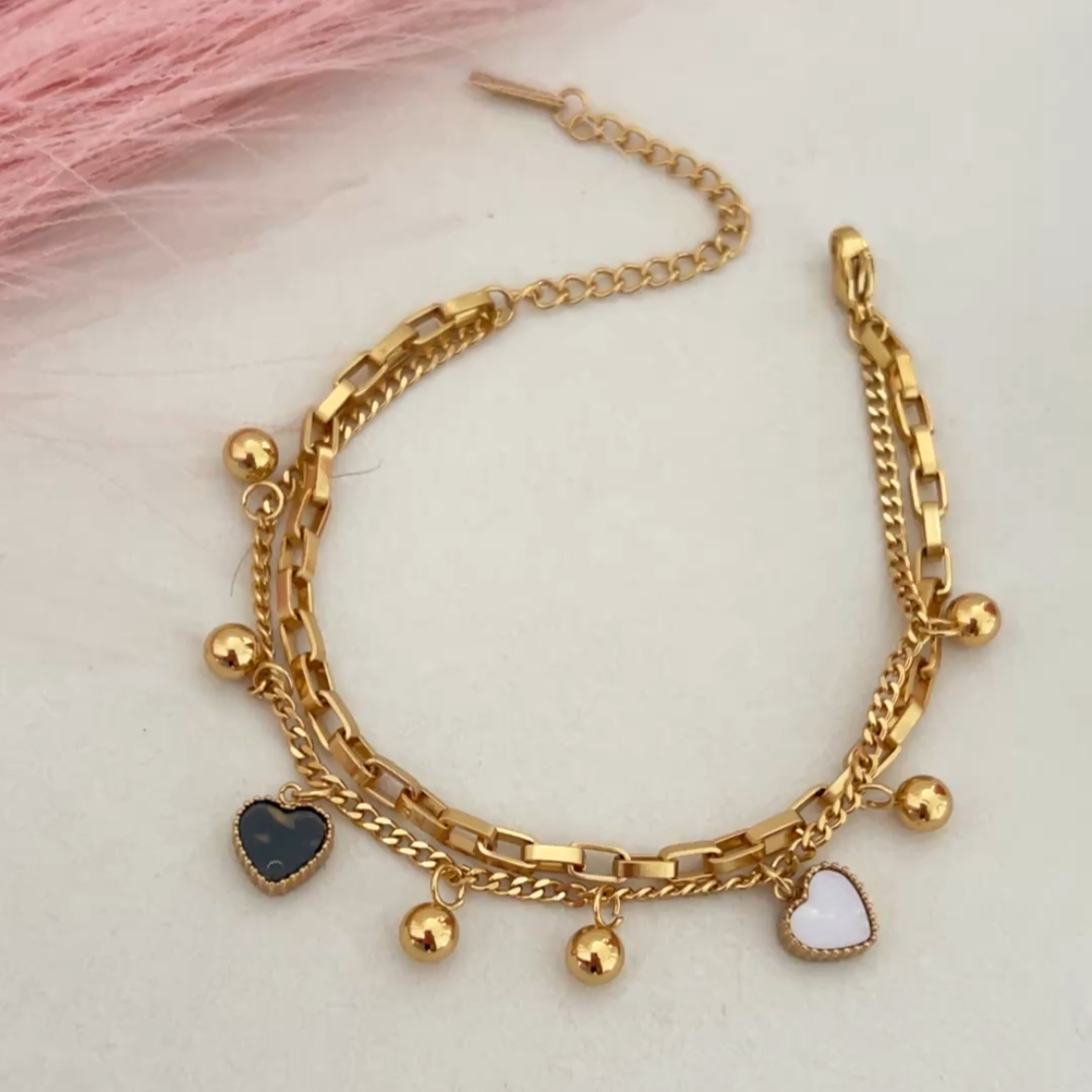 Chic Double Heart Bracelet