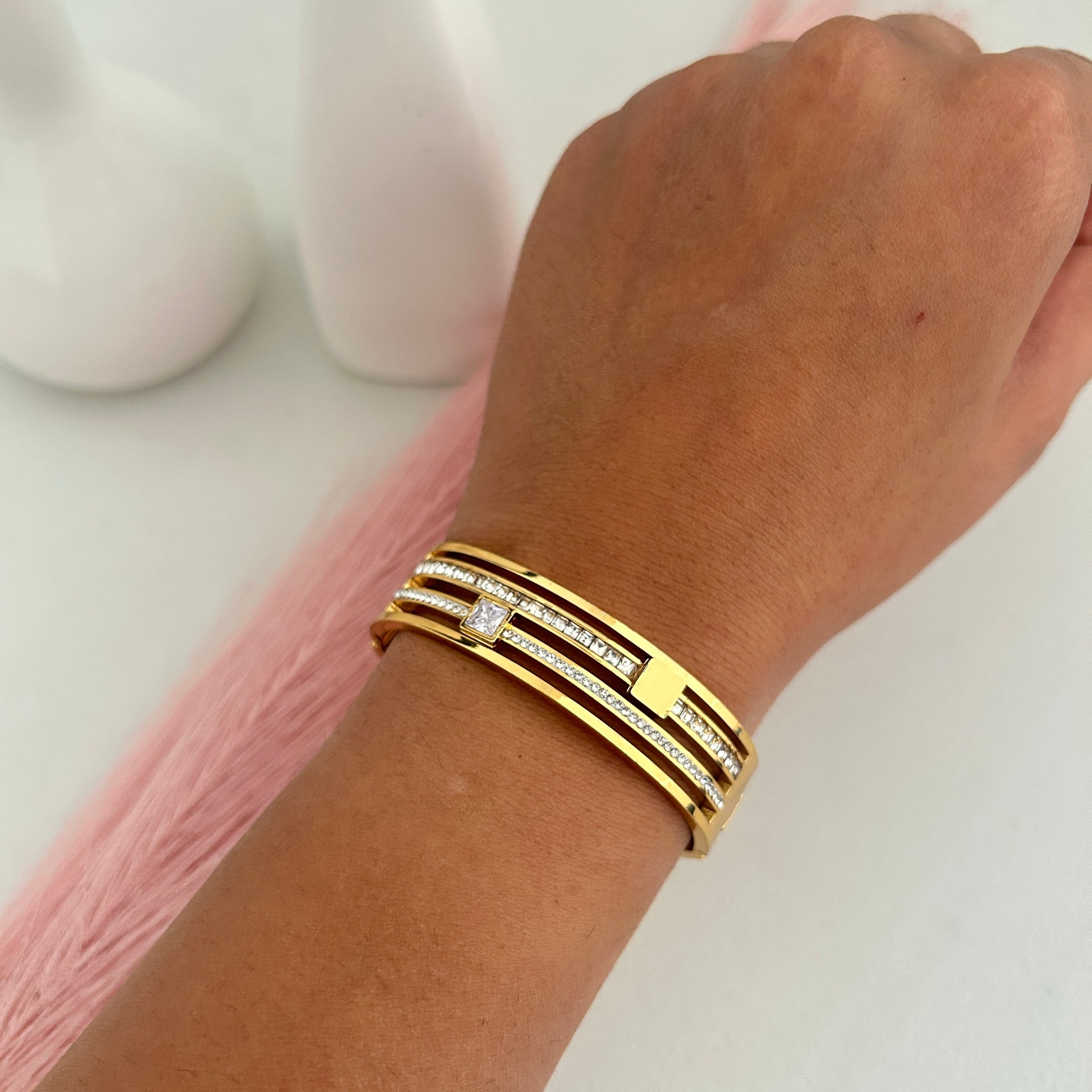 Luxe Bar Crystal Bangle Bracelet