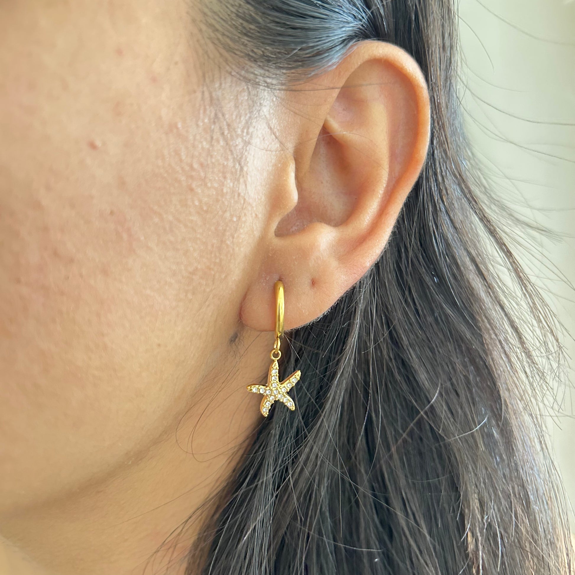 Celestial Star Drop Hoops