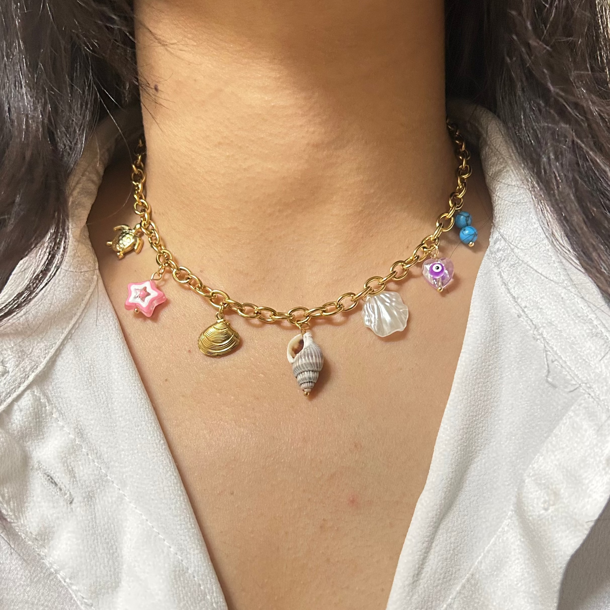 Seaside Treasure Charm Necklace