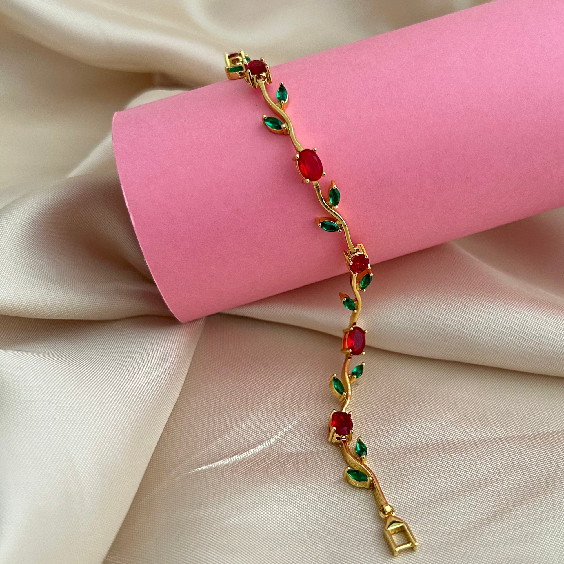 Ruby Vine Tulip Bracelet