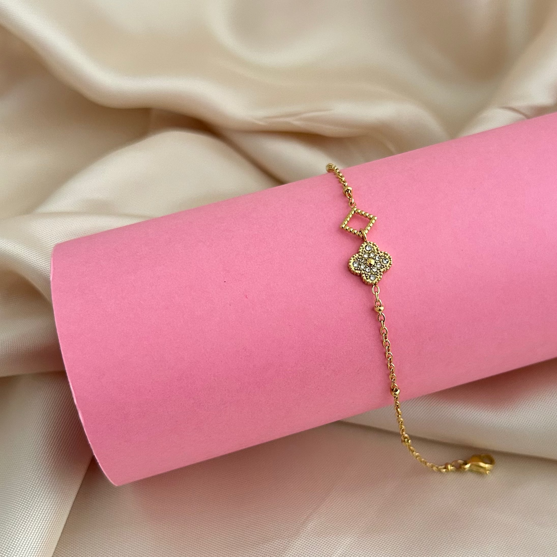 Clover Spark Charm Bracelet