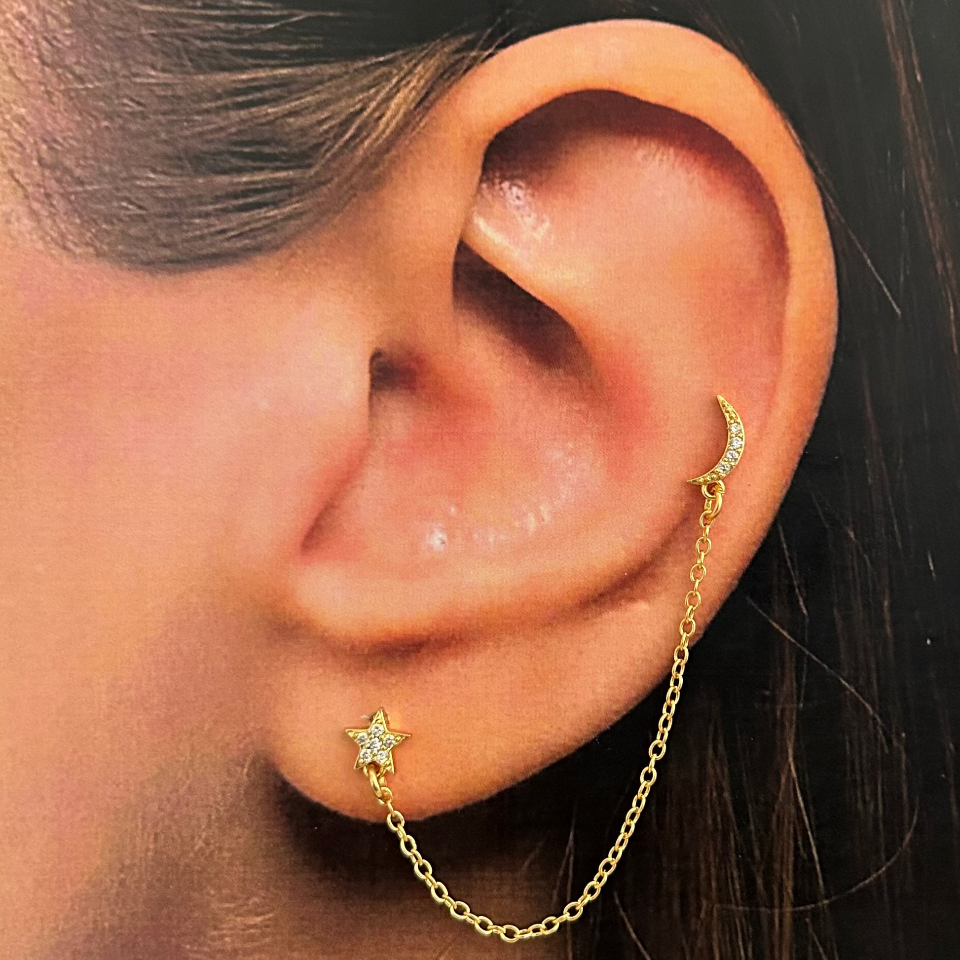 Dual piercing earings - III