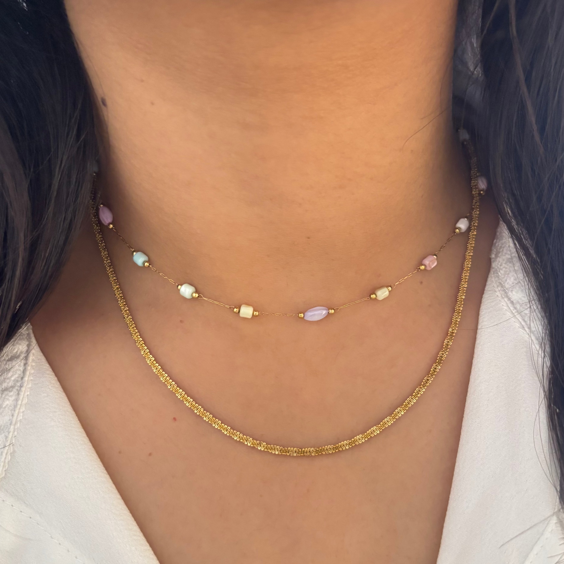 Pearl Glow Dual Layer Necklace