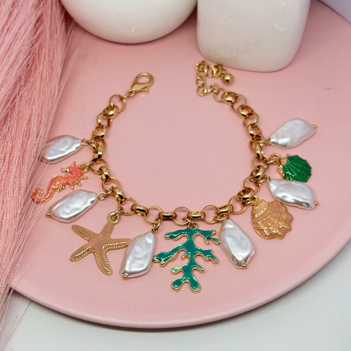 Palm Parade Multiple Charms Bracelet