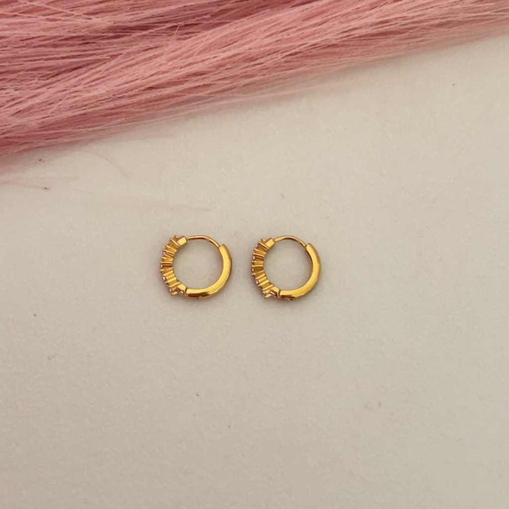 Classic Diamond Hoops