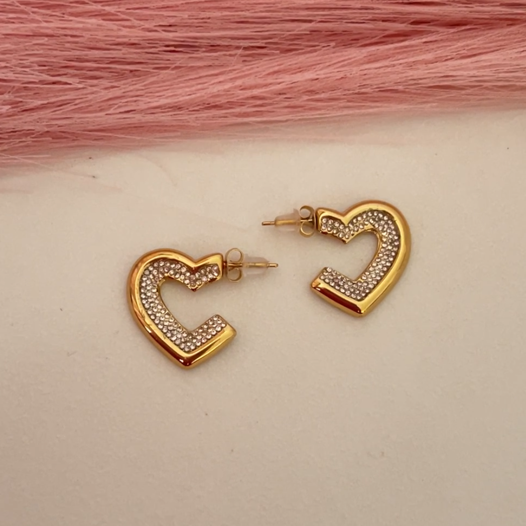 Dazzle Heart Earings