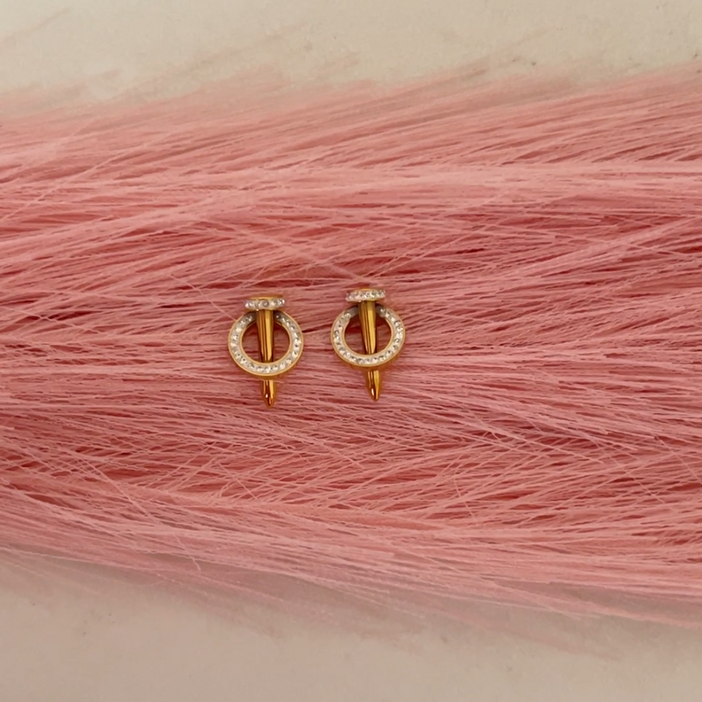 Sleek Nail Stud Earings