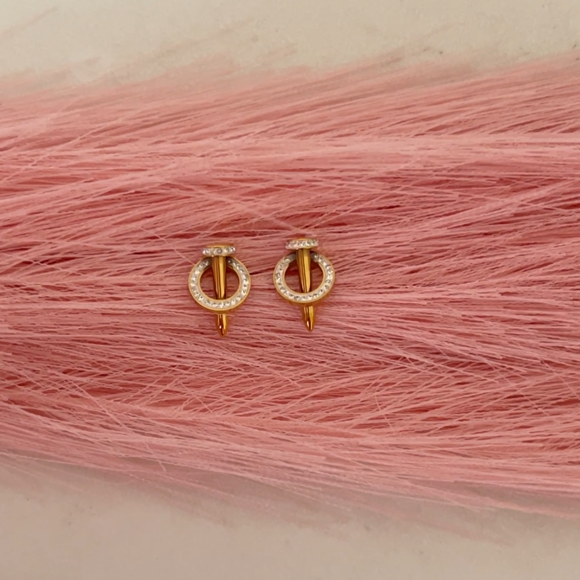 Sleek Nail Stud Earings