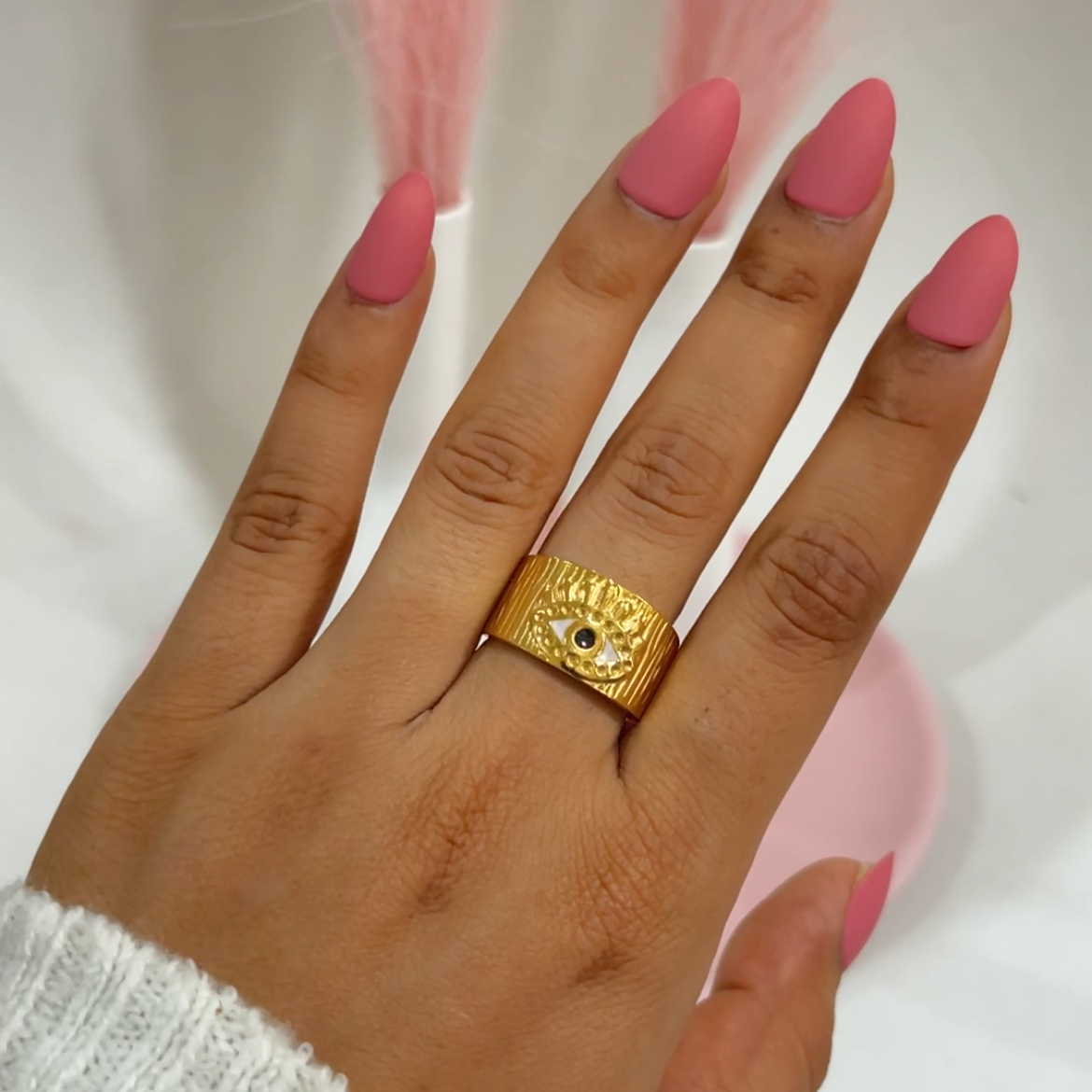 Evil Eye Broad Ring