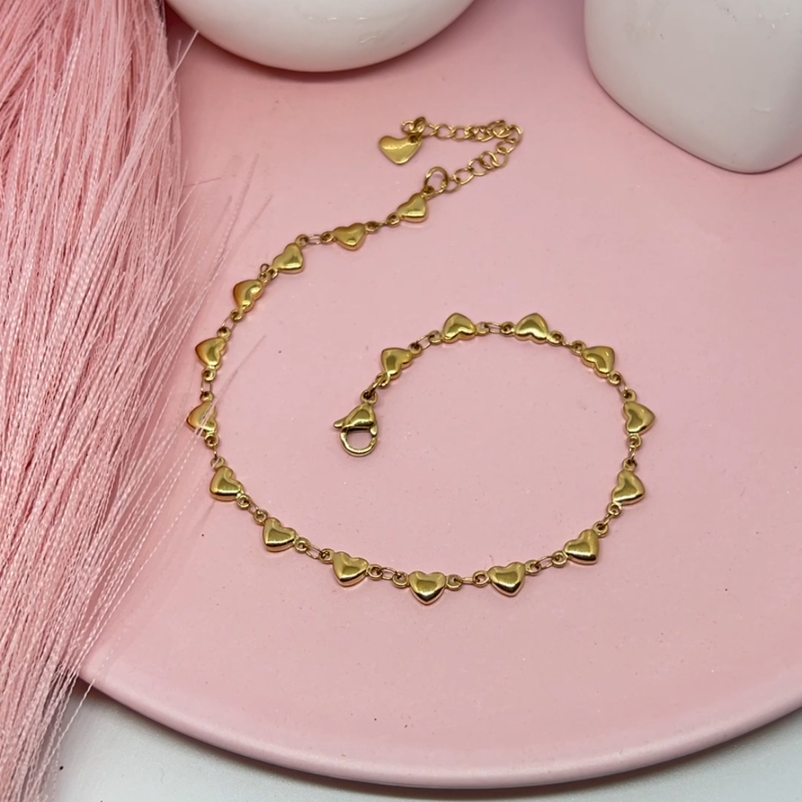 Golden Heart Anklet