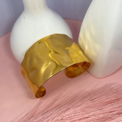 Adjustable Solid Gold Cuff Bracelet