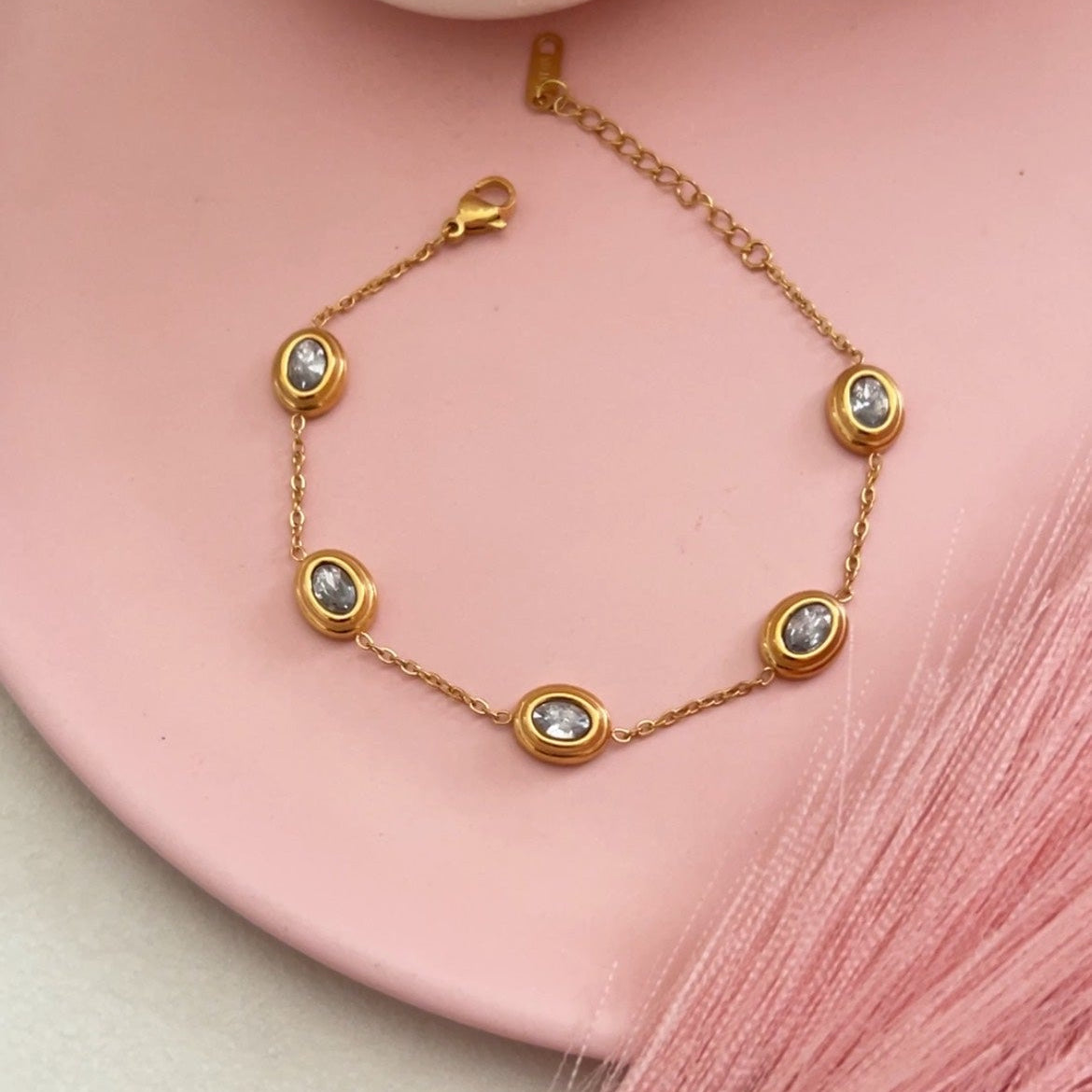 White Stone Bracelet