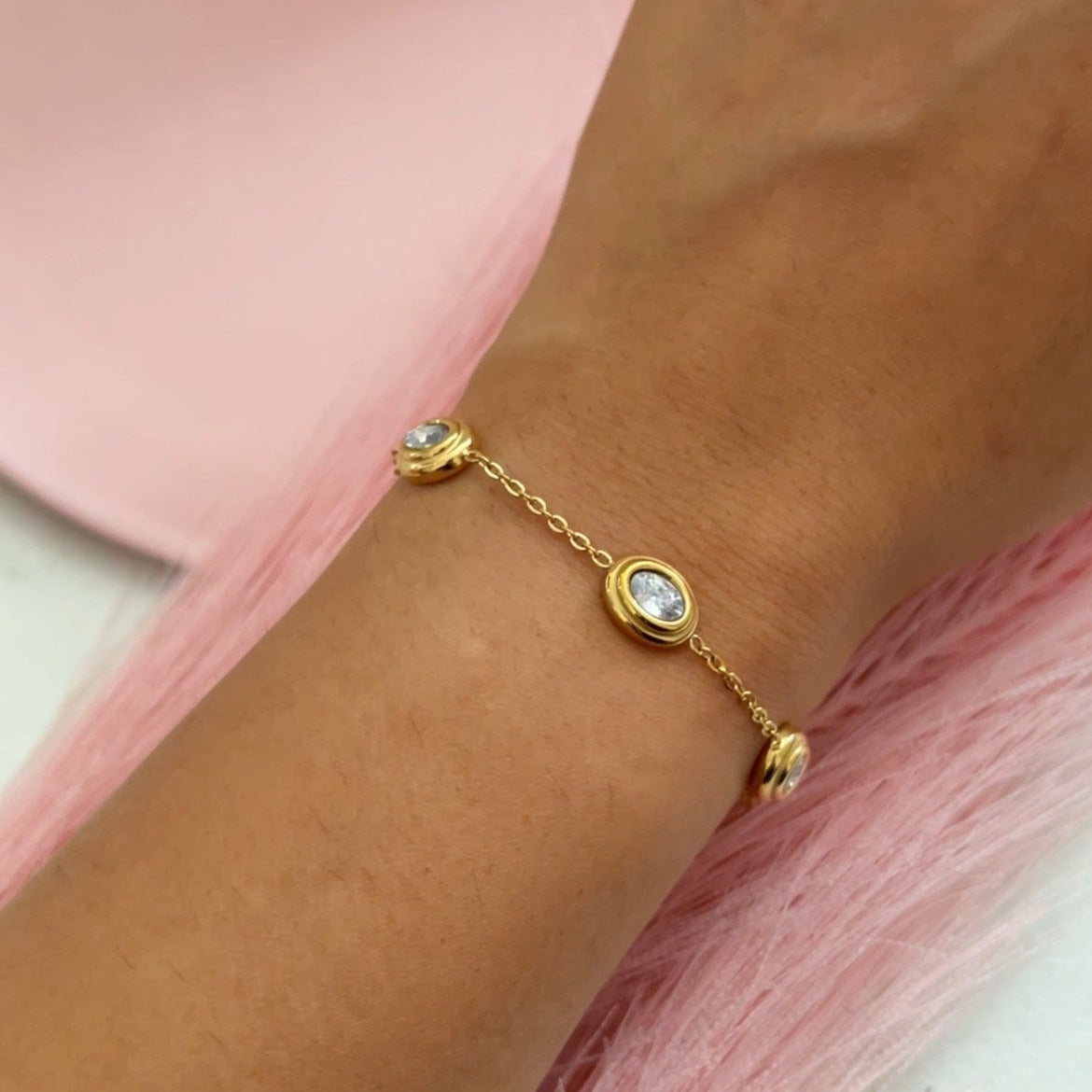 White Stone Bracelet