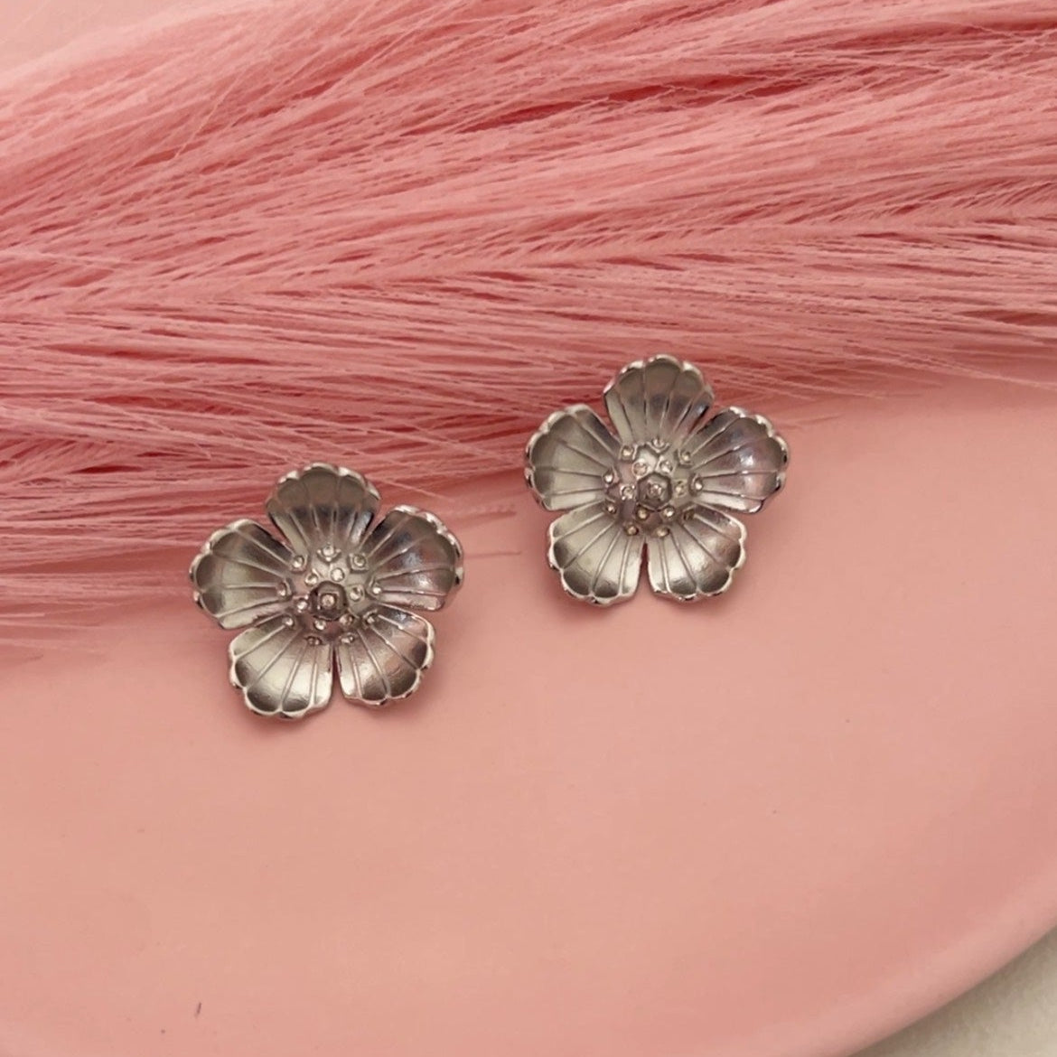 Silver Bloom Earrings