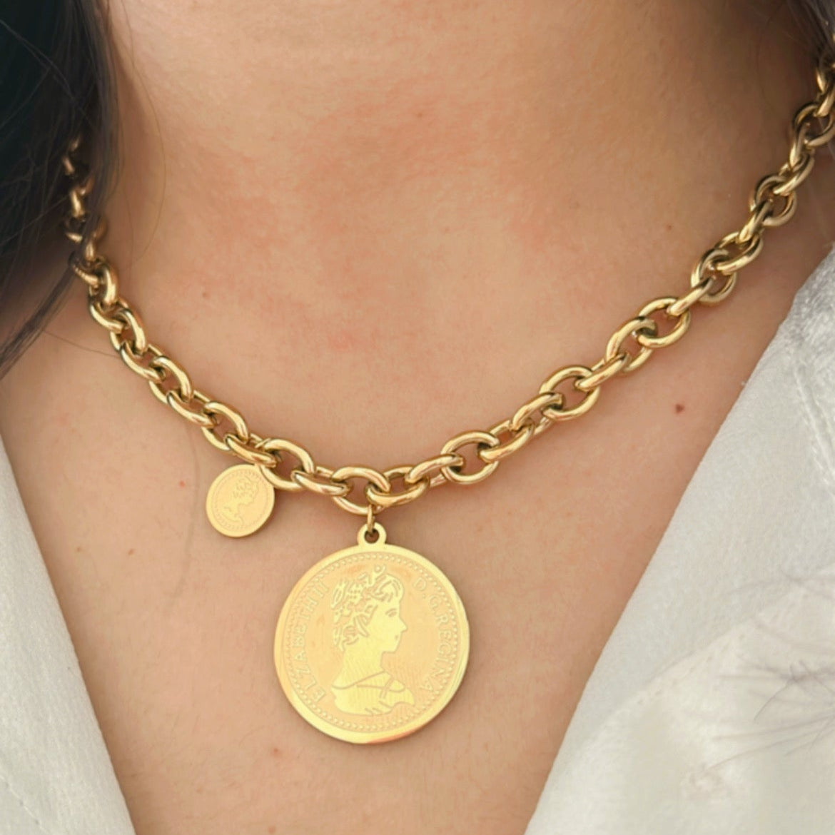 Power Coin Bold Necklace