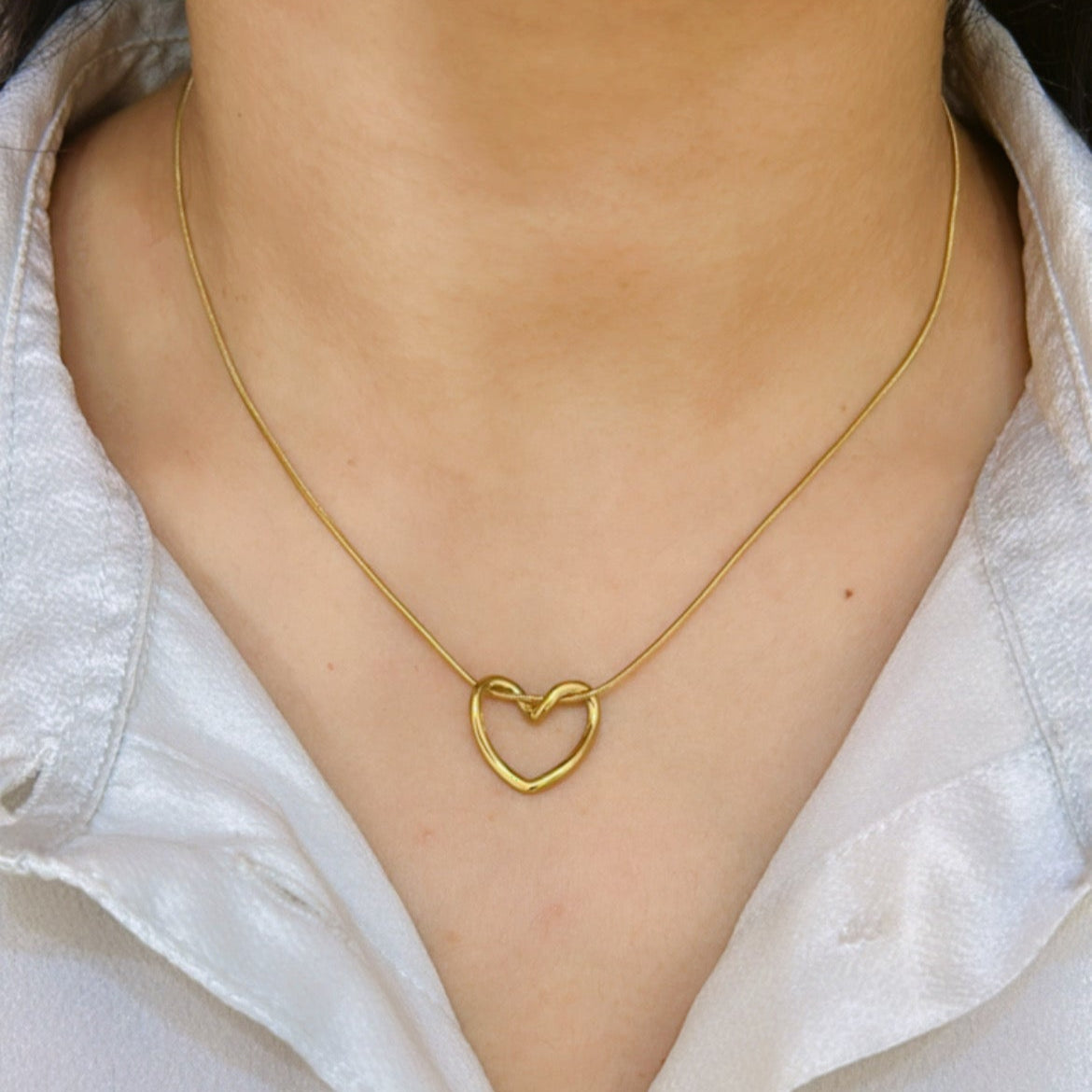 Hollow Heart Necklace