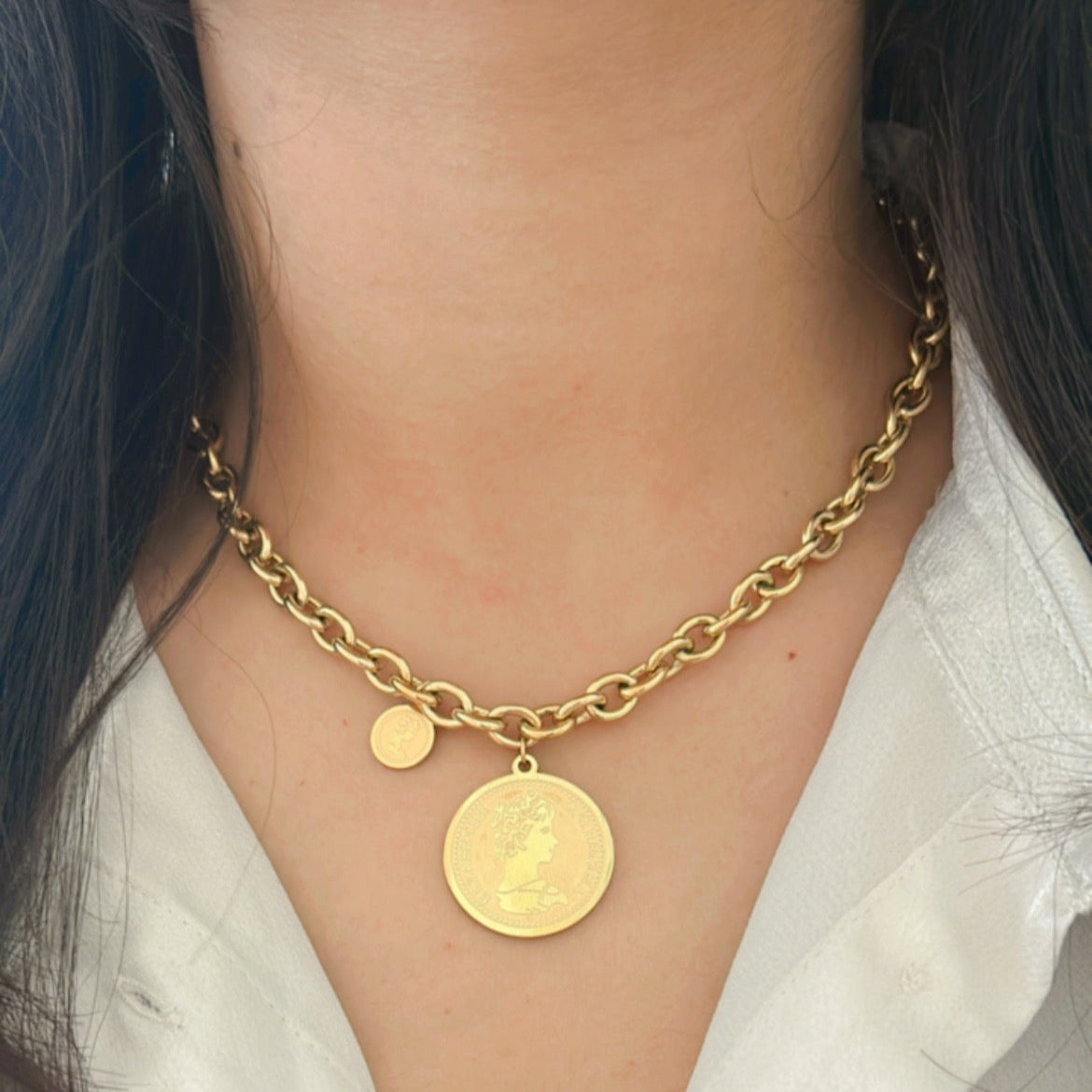Power Coin Bold Necklace