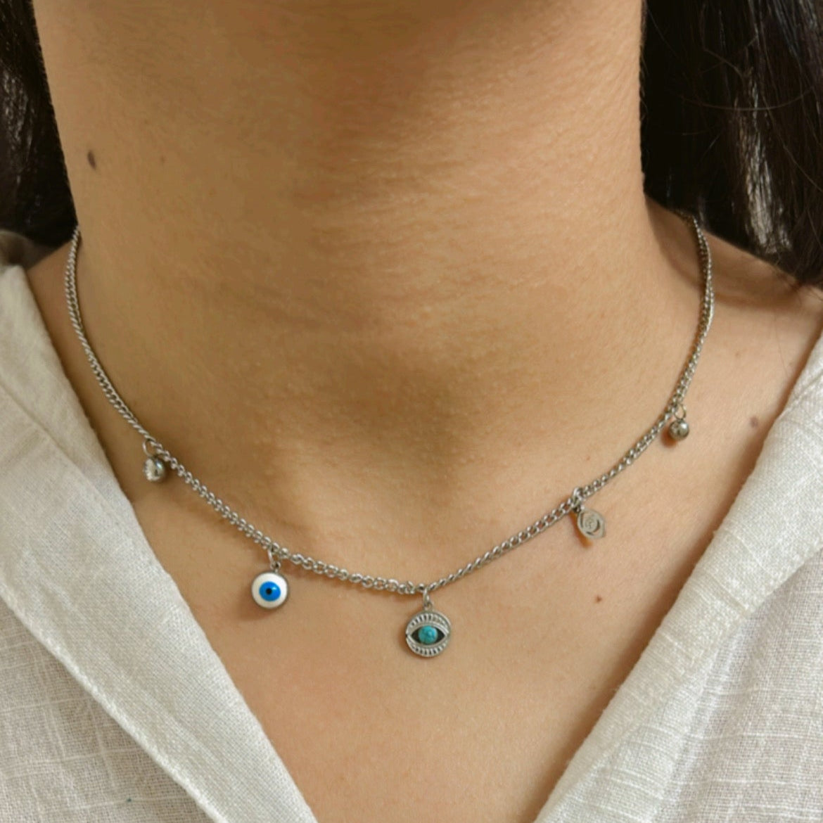 Silver Charms Necklace