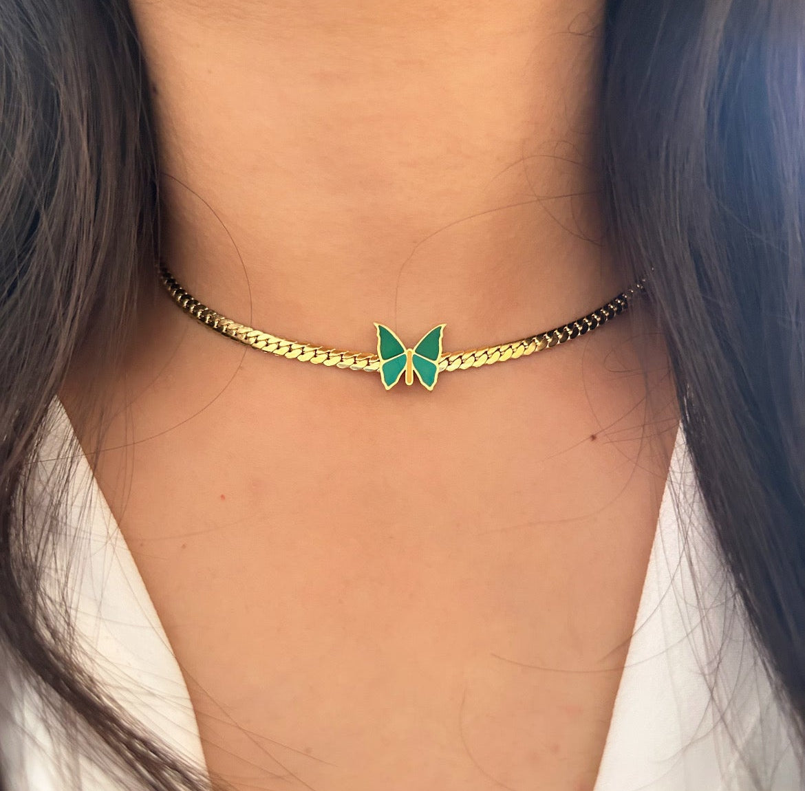 Enchanted Butterfly Gold Chain Necklace