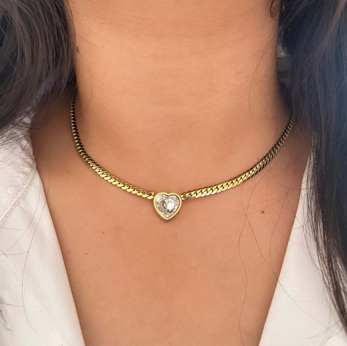 Eternal Love Heart Gold Necklace